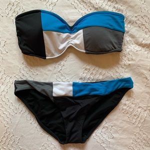 Seafolly Strapless Colorblocked Swimsuit